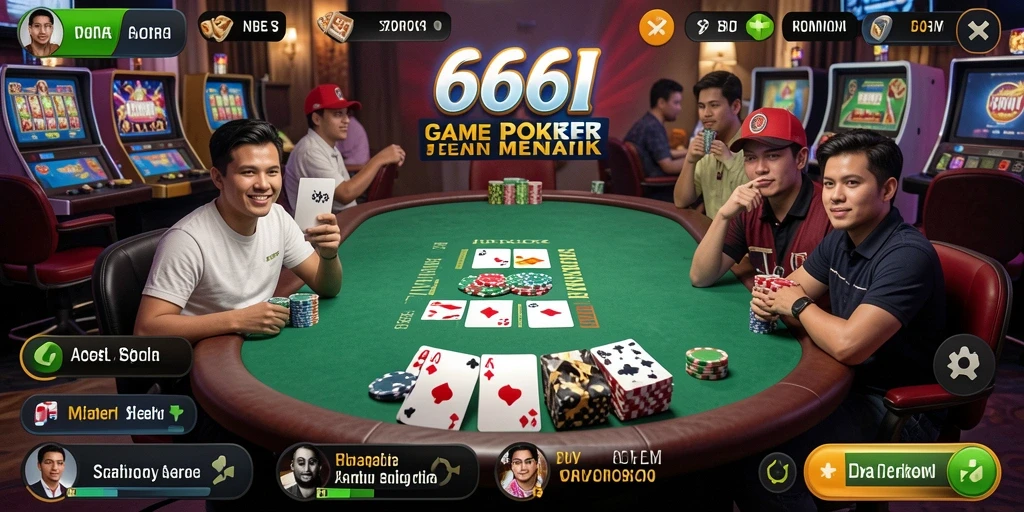 Screenshot gameplay 666I menampilkan keseruan permainan Poker.