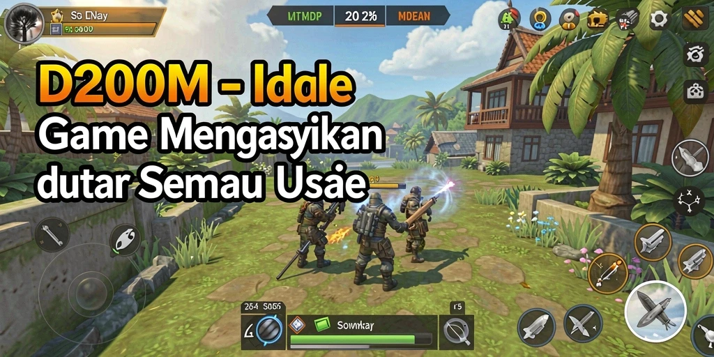 Tampilan gameplay menarik D200M dengan grafik yang halus.
