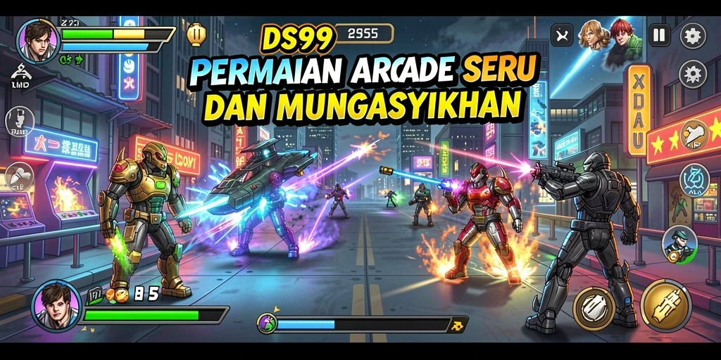 Screenshot gameplay DS99 yang menunjukkan aksi seru dalam game Arcade.