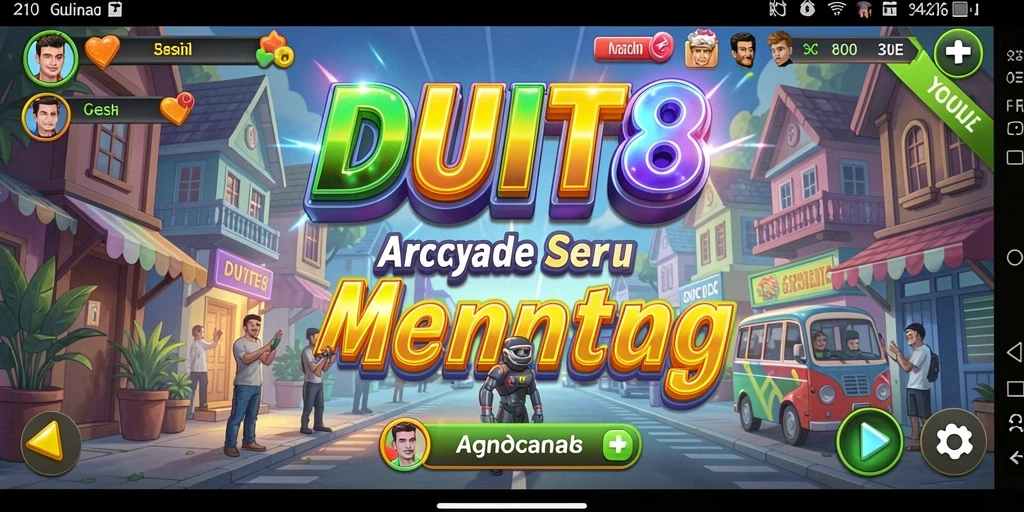 Tampilan gameplay seru dari DUIT8, penuh tantangan dan kesenangan.