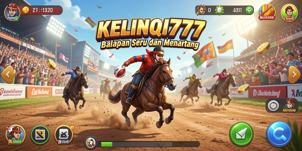 Tampilan menegangkan dari gameplay balapan KELINCI777.