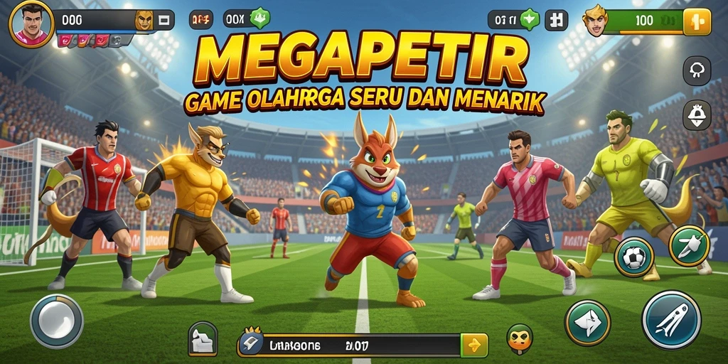 Tampilan gameplay MEGAPETIR yang menegangkan dan seru.