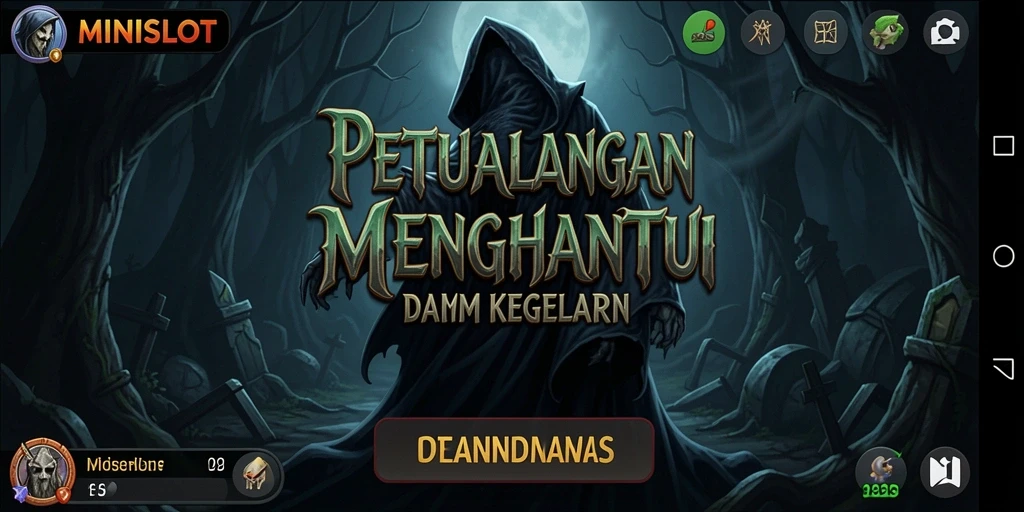 Tampilan gameplay menyeramkan di dalam kegelapan.