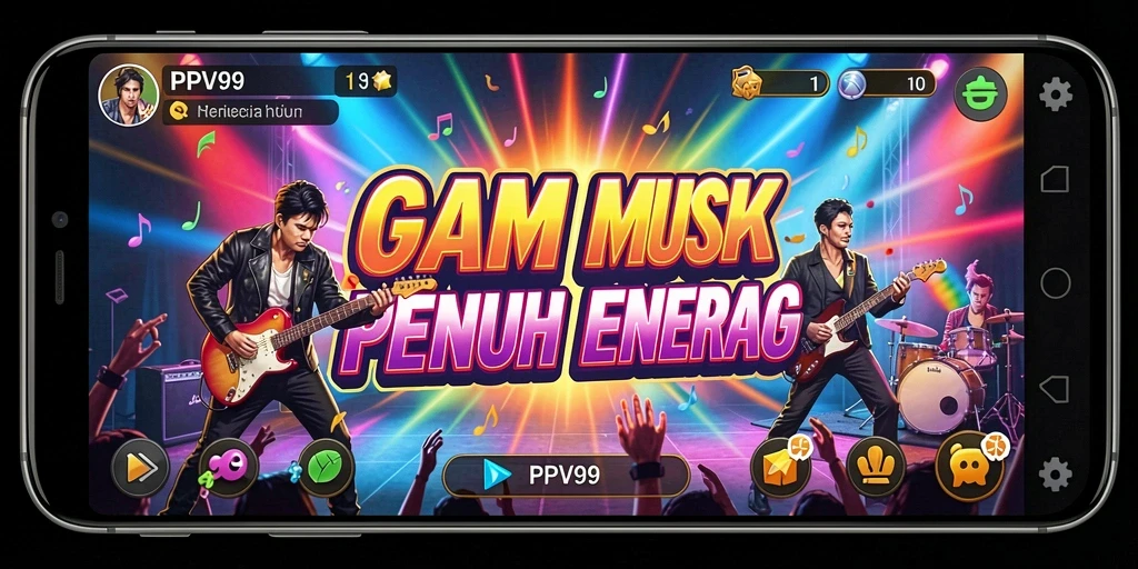 Tampilan gameplay PPV99 dengan aksi musik yang mengasyikkan.